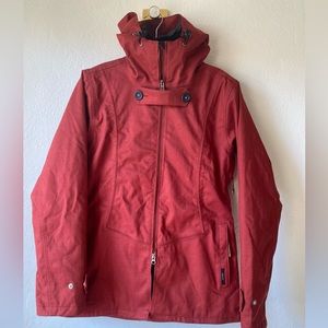 Holden Women’s Medium Hooded Snowboard Jacket Rust
